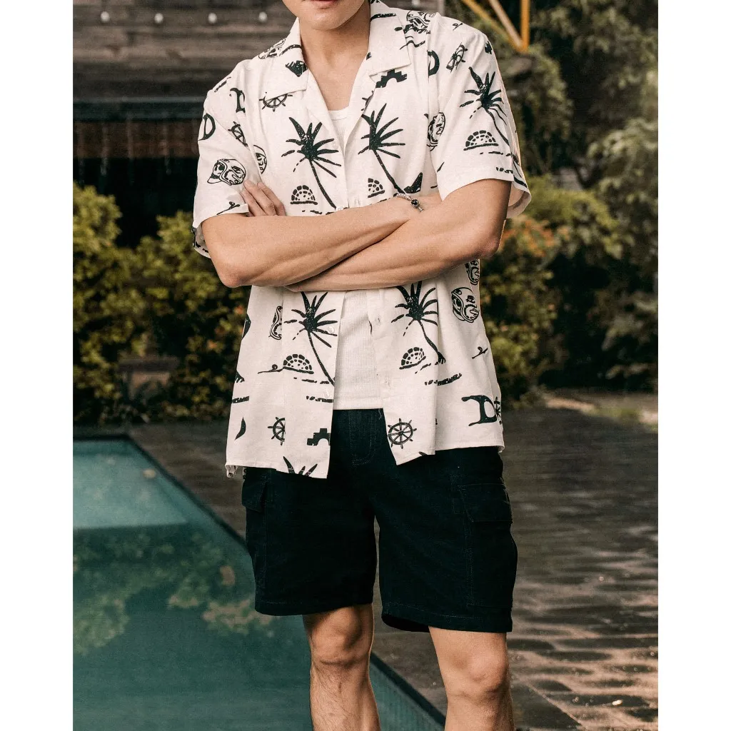 Ảnh Áo Sơ Mi Cuban Coconut Thoáng Mát DUSTYMAN - Vải Lụa Hàn - Form Relaxed Fit 2