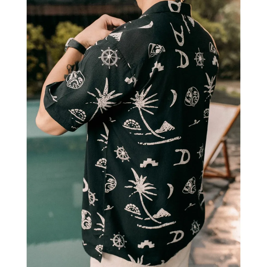 Ảnh Áo Sơ Mi Cuban Coconut Thoáng Mát DUSTYMAN - Vải Lụa Hàn - Form Relaxed Fit 3