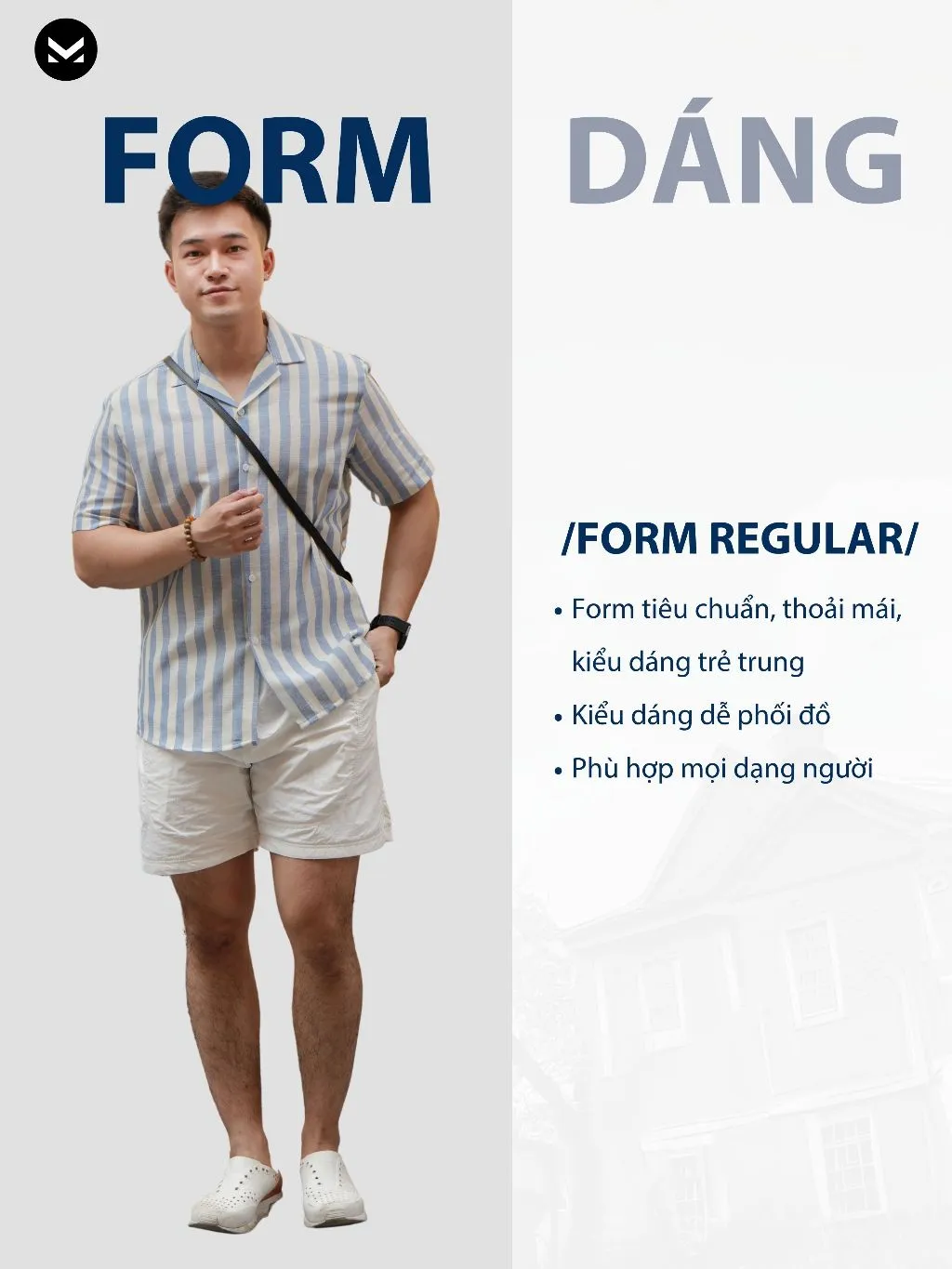 Ảnh Áo Sơ Mi Cuban nam kẻ sọc Lester MK CLEVER Chất Đũi thô mềm , thoáng mát, chống nhăn, form rộng hằng ngày 4