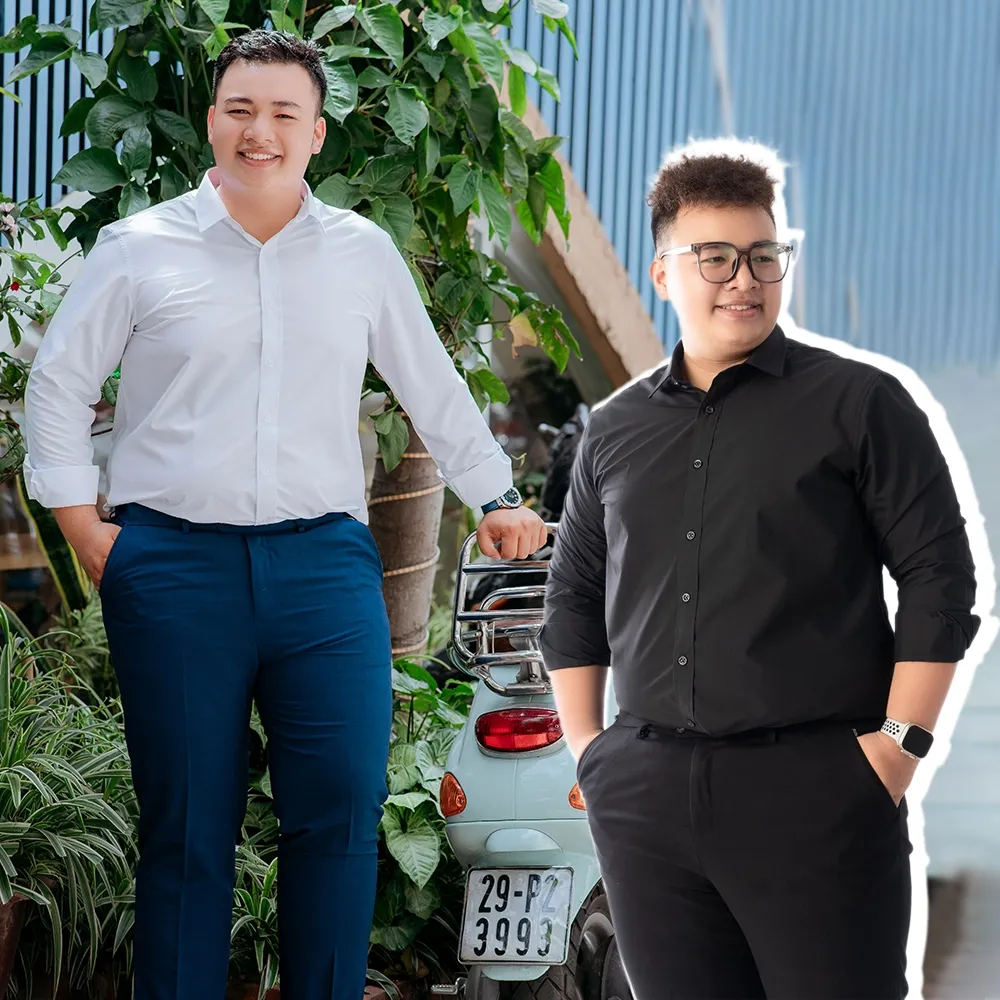 Ảnh Áo Sơ Mi Dài Tay Bigsize Nam 80-140kg AKYOO Cao Cấp, Không Bai Mờ, Không Gây Khó Chịu Khi Mặc - SM TRANG,DEN DA 1