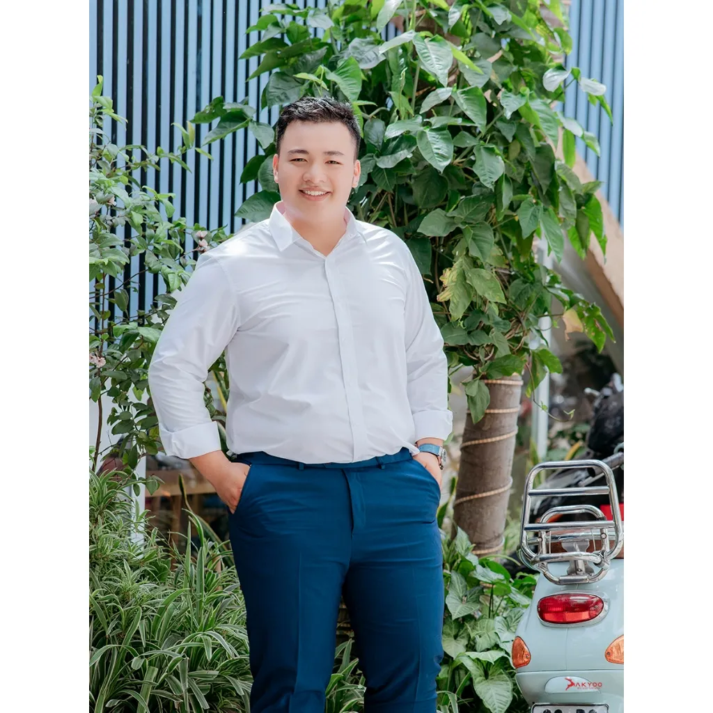 Ảnh Áo Sơ Mi Dài Tay Bigsize Nam 80-140kg AKYOO Cao Cấp, Không Bai Mờ, Không Gây Khó Chịu Khi Mặc - SM TRANG,DEN DA 4