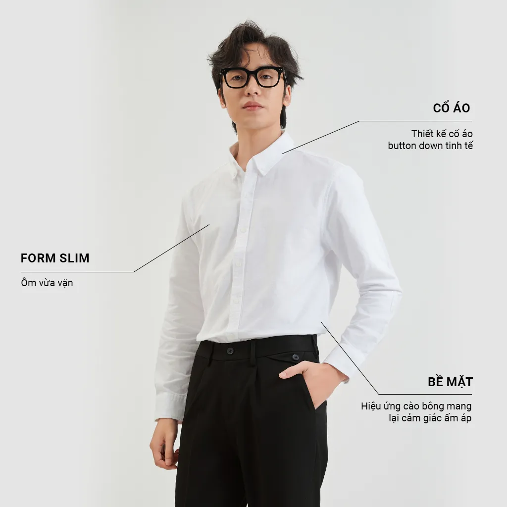 Ảnh Áo Sơ Mi Dài Tay Nam KRIK Form Slimfit Chất Liệu Cotton Cao Cấp Kháng Khuẩn Thiết Kế Basic Thanh Lịch SD3180 1