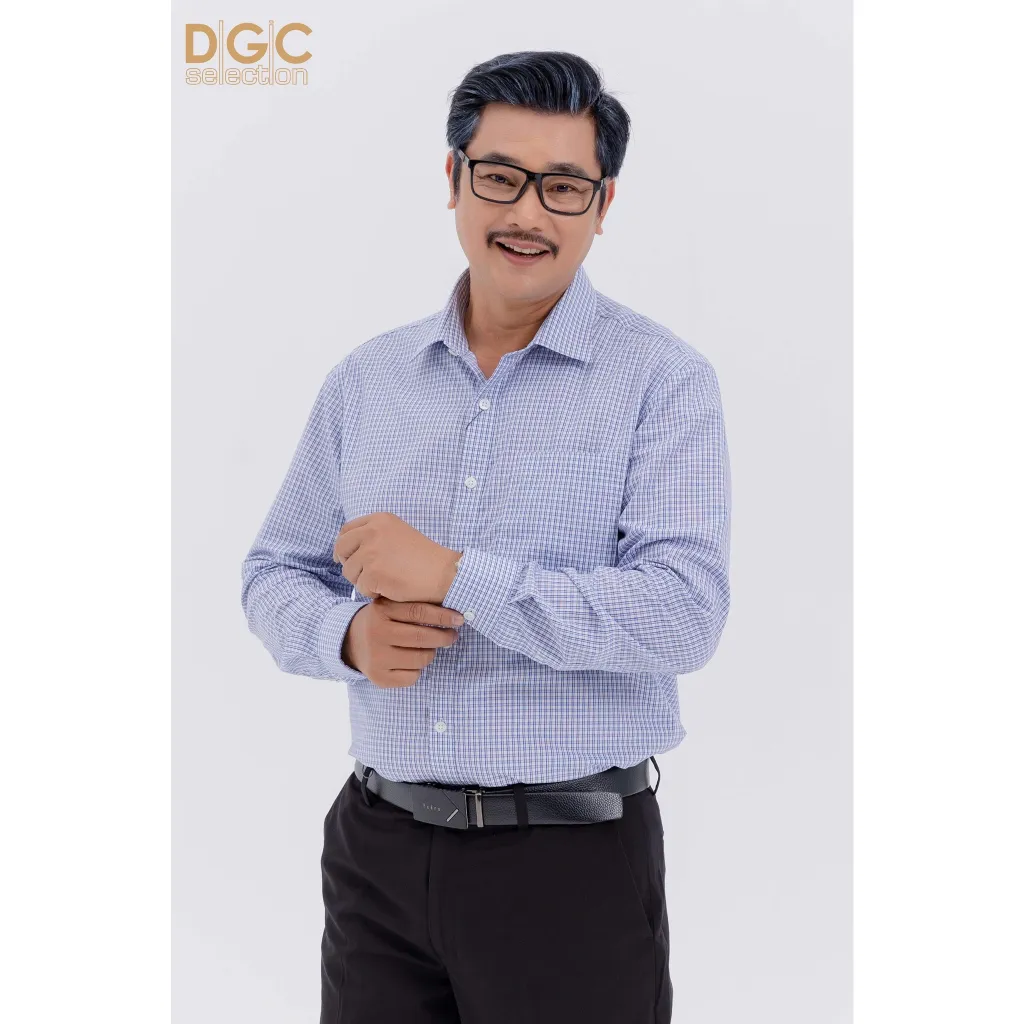 Ảnh Áo sơ mi dài tay nam trung niên DGCs - thoáng mát, thấm mồ hôi - SASDBC43M 1