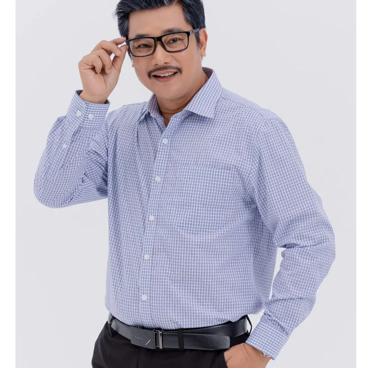Ảnh Áo sơ mi dài tay nam trung niên DGCs - thoáng mát, thấm mồ hôi - SASDBC43M 2