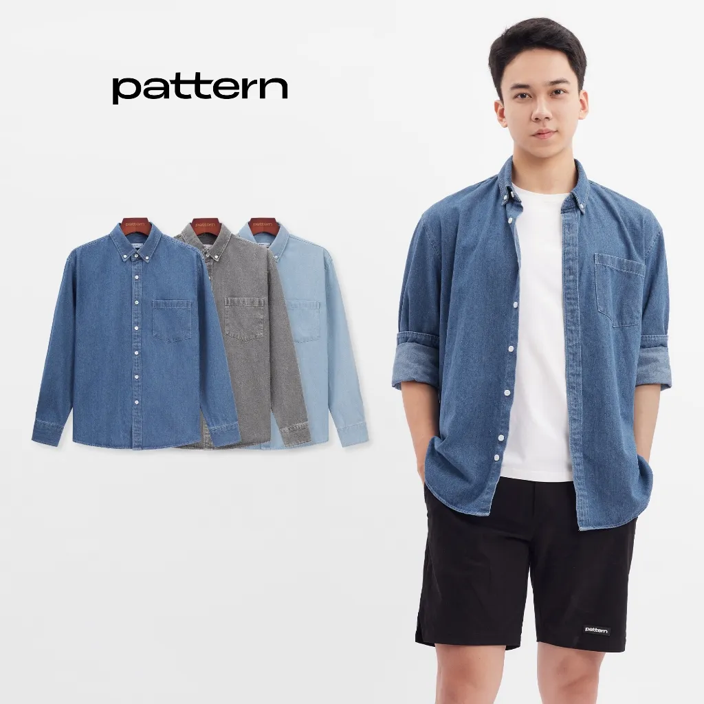 Ảnh Áo Sơ Mi Dài Tay Premium Denim PATTERN PA049 1