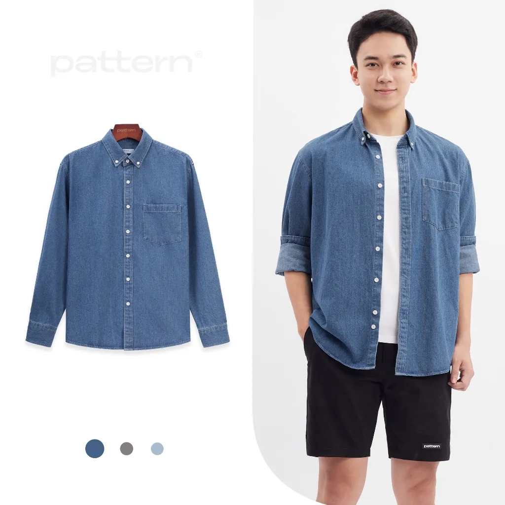 Ảnh Áo Sơ Mi Dài Tay Premium Denim PATTERN PA049 2