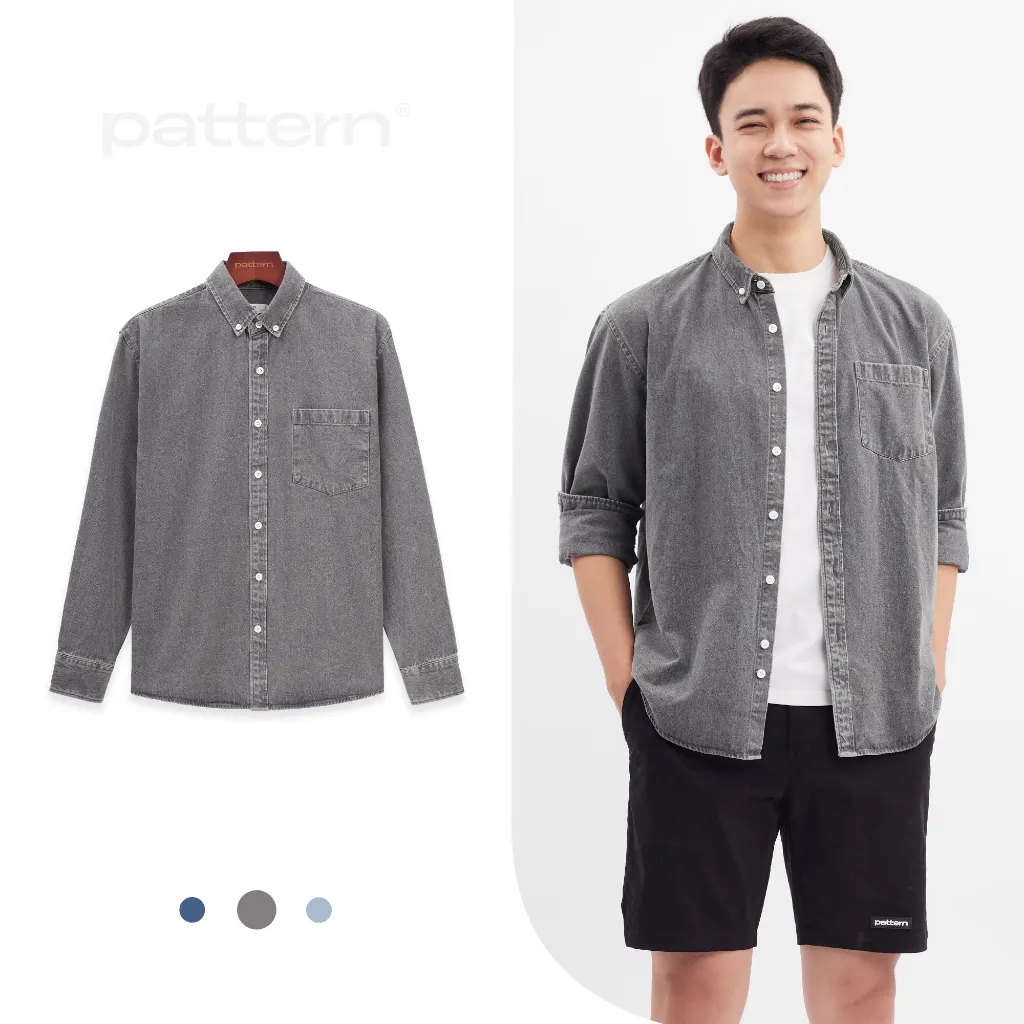 Ảnh Áo Sơ Mi Dài Tay Premium Denim PATTERN PA049 3