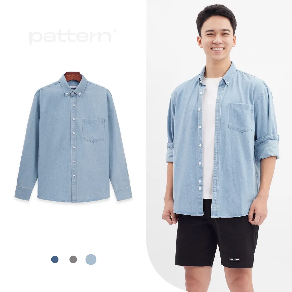 Ảnh Áo Sơ Mi Dài Tay Premium Denim PATTERN PA049 4