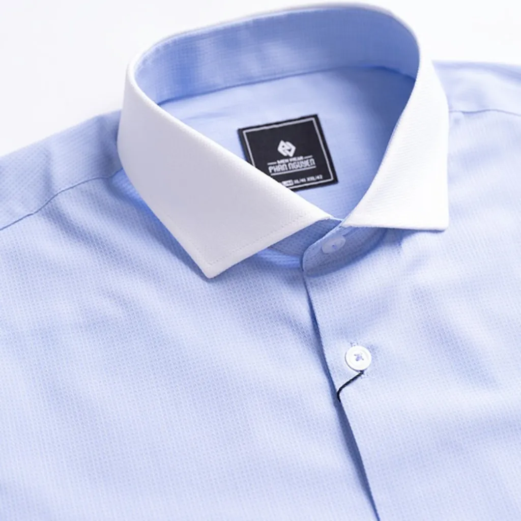 Ảnh Áo sơ mi họa tiết nam Phan Nguyễn, form slim fit, chất liệu bamboo mềm, mát, an toàn cho da SMD.1373 3