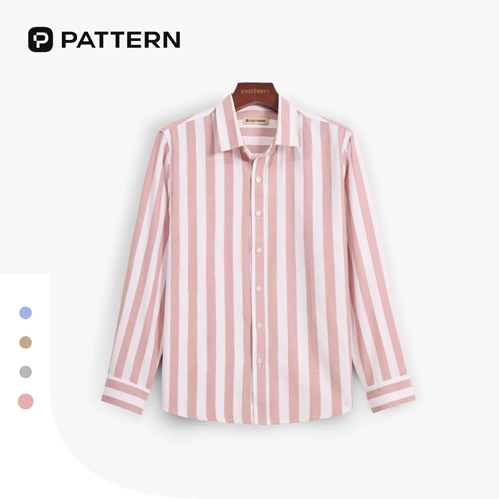 Ảnh Áo Sơ Mi Kẻ Sọc Dài Tay Light Cotton Shirt PATTERN PA057 4