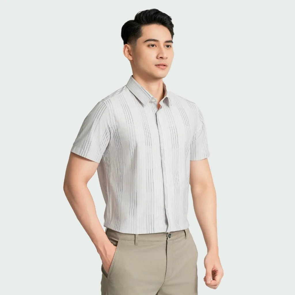 Ảnh Áo Sơ mi kẻ sọc Nam Aristino Insidemen ISS009AZ dáng Comfort fit ôm vừa không túi ngực trẻ trung 1