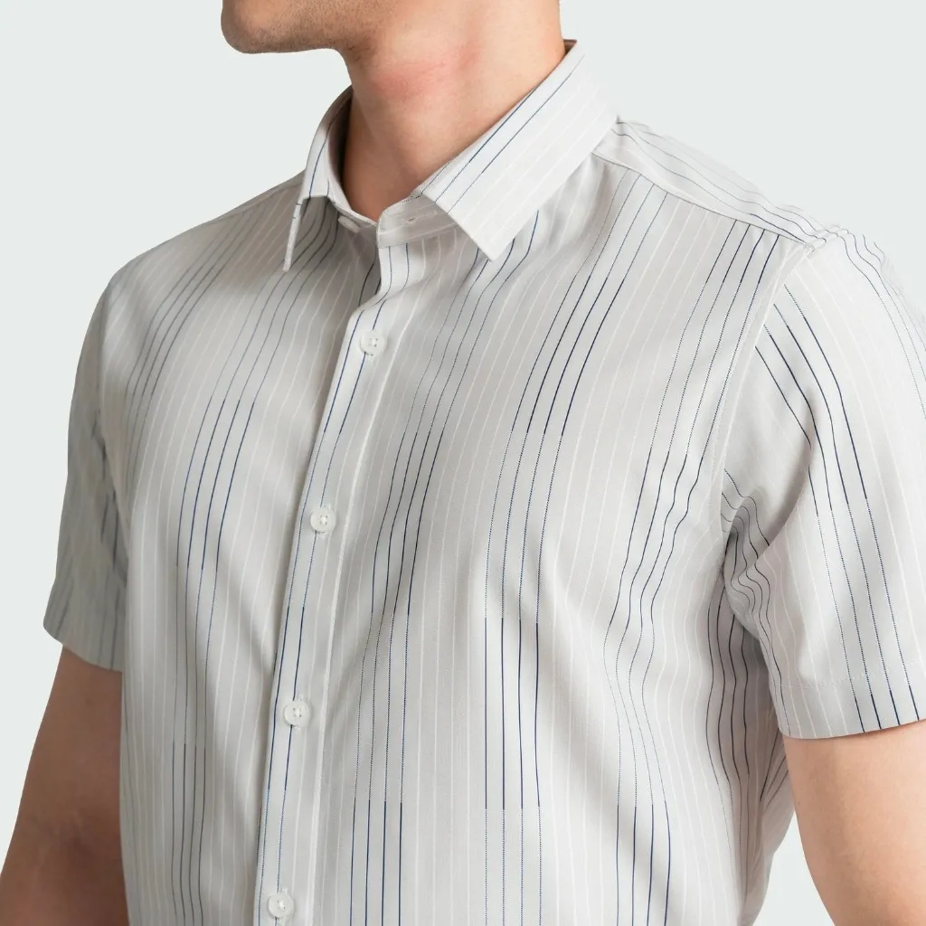 Ảnh Áo Sơ mi kẻ sọc Nam Aristino Insidemen ISS009AZ dáng Comfort fit ôm vừa không túi ngực trẻ trung 2