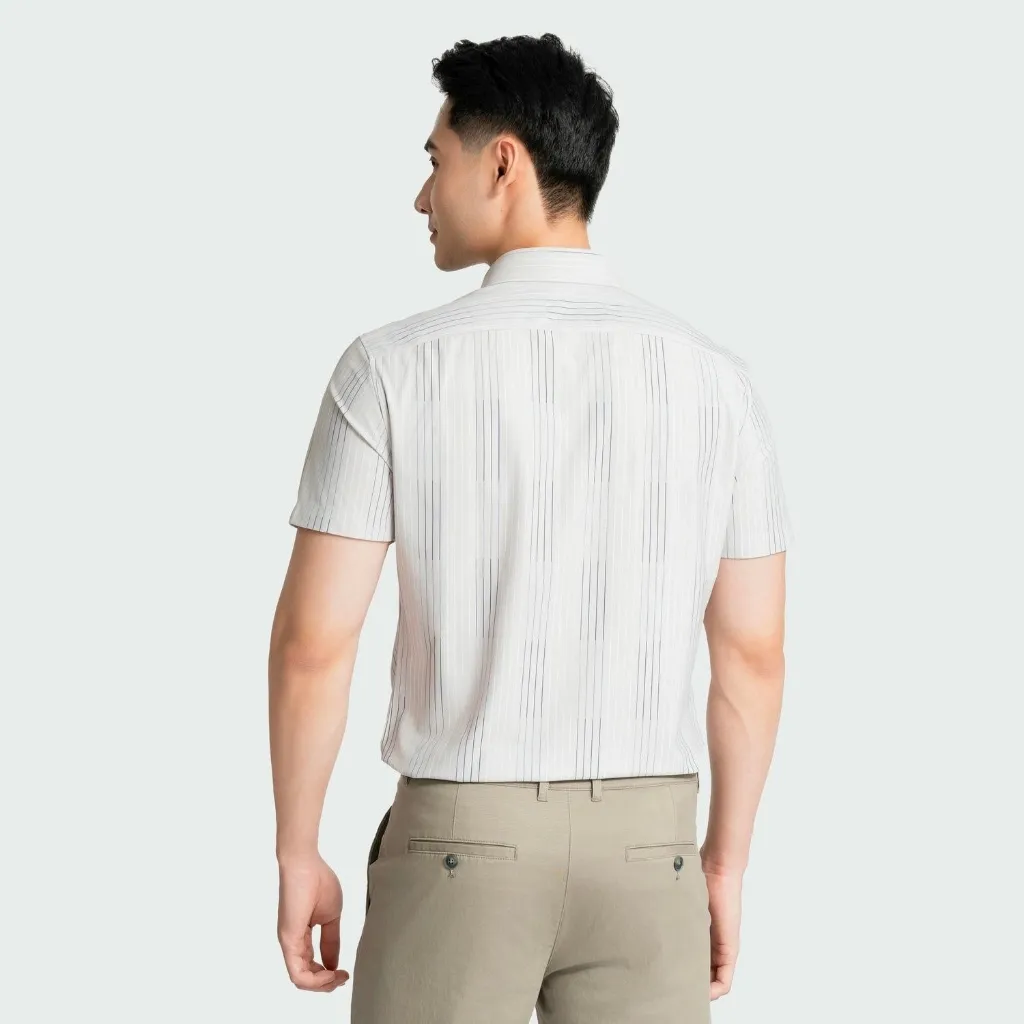 Ảnh Áo Sơ mi kẻ sọc Nam Aristino Insidemen ISS009AZ dáng Comfort fit ôm vừa không túi ngực trẻ trung 3