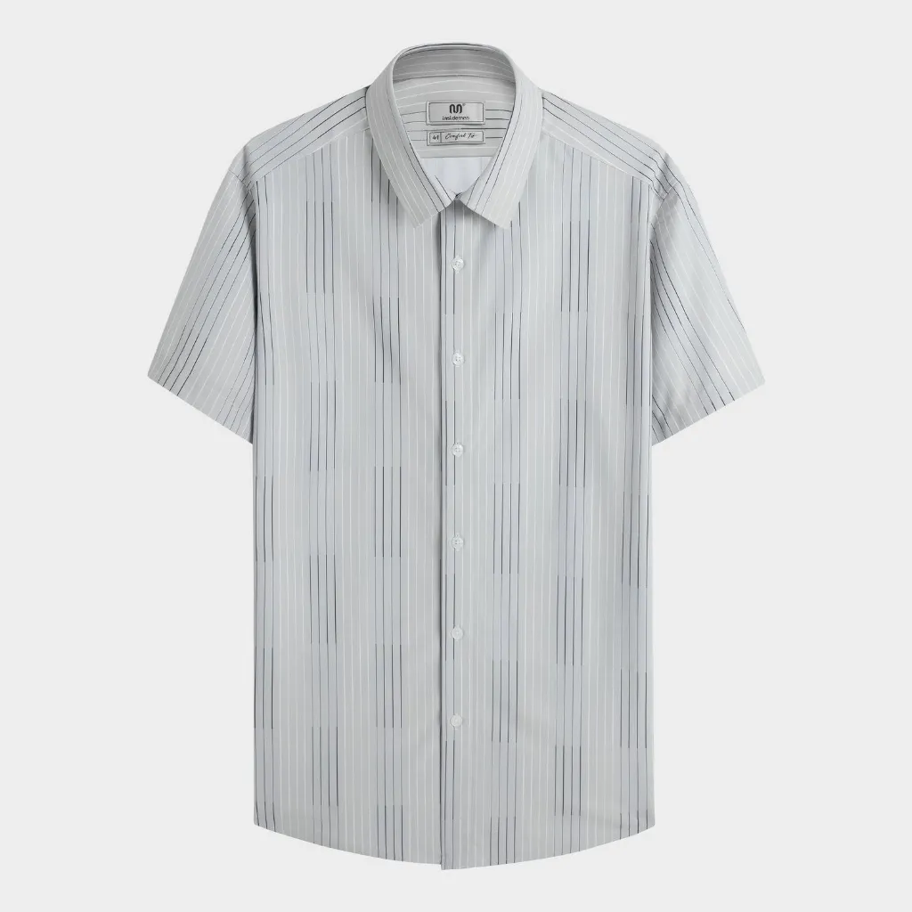 Ảnh Áo Sơ mi kẻ sọc Nam Aristino Insidemen ISS009AZ dáng Comfort fit ôm vừa không túi ngực trẻ trung 4