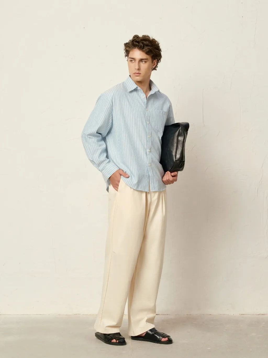 Ảnh Áo sơ mi kẻ to Oxford PEALO form Relax Cotton cao cấp 2