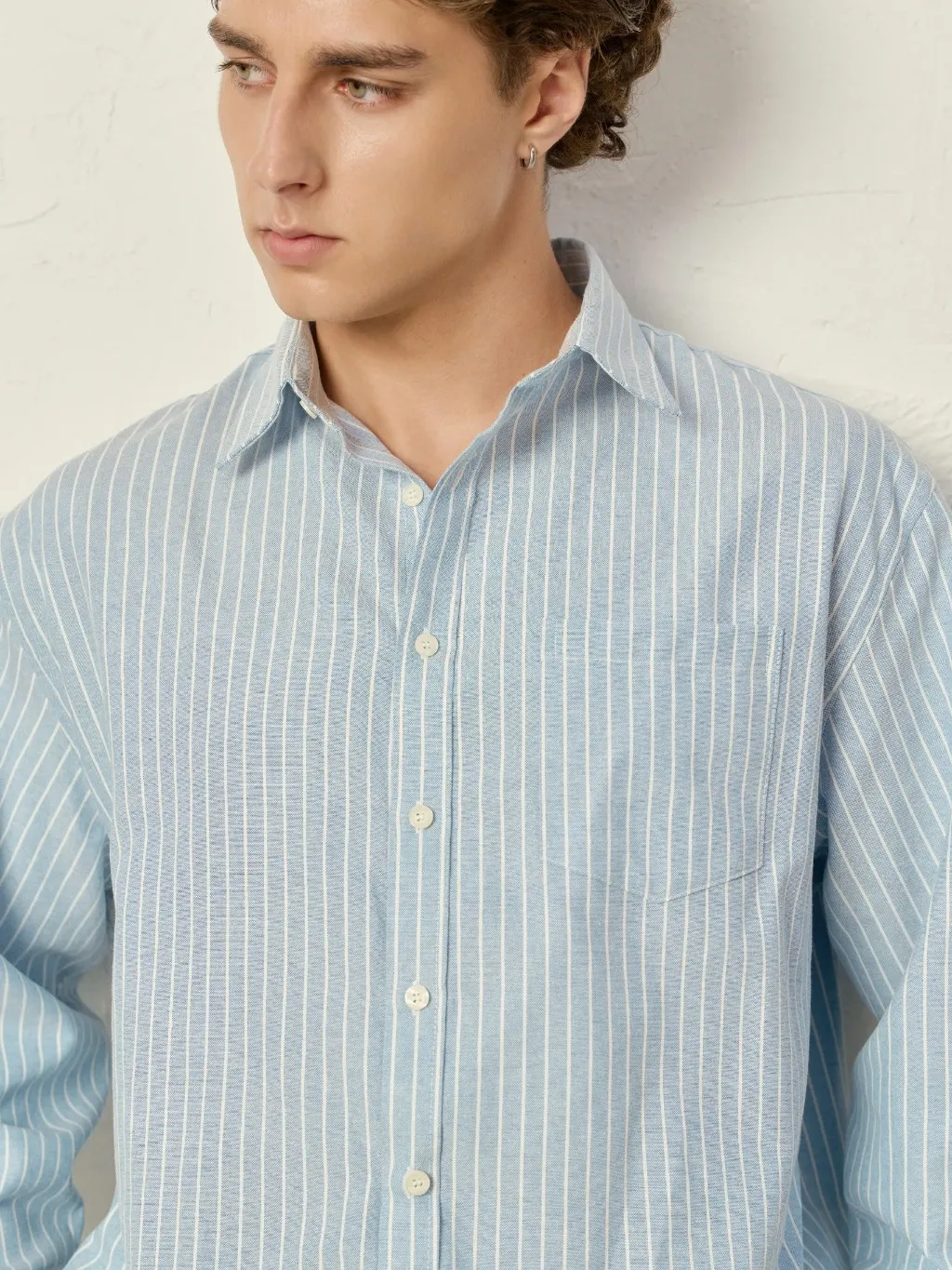 Ảnh Áo sơ mi kẻ to Oxford PEALO form Relax Cotton cao cấp 3