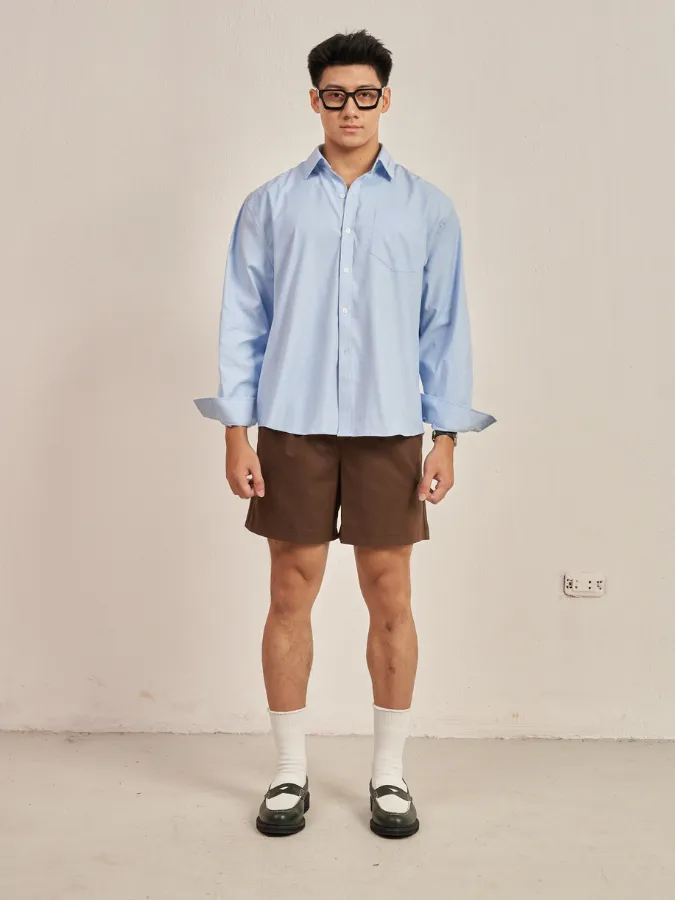 Ảnh Áo sơ mi kẻ to Oxford PEALO form Relax Cotton cao cấp 4