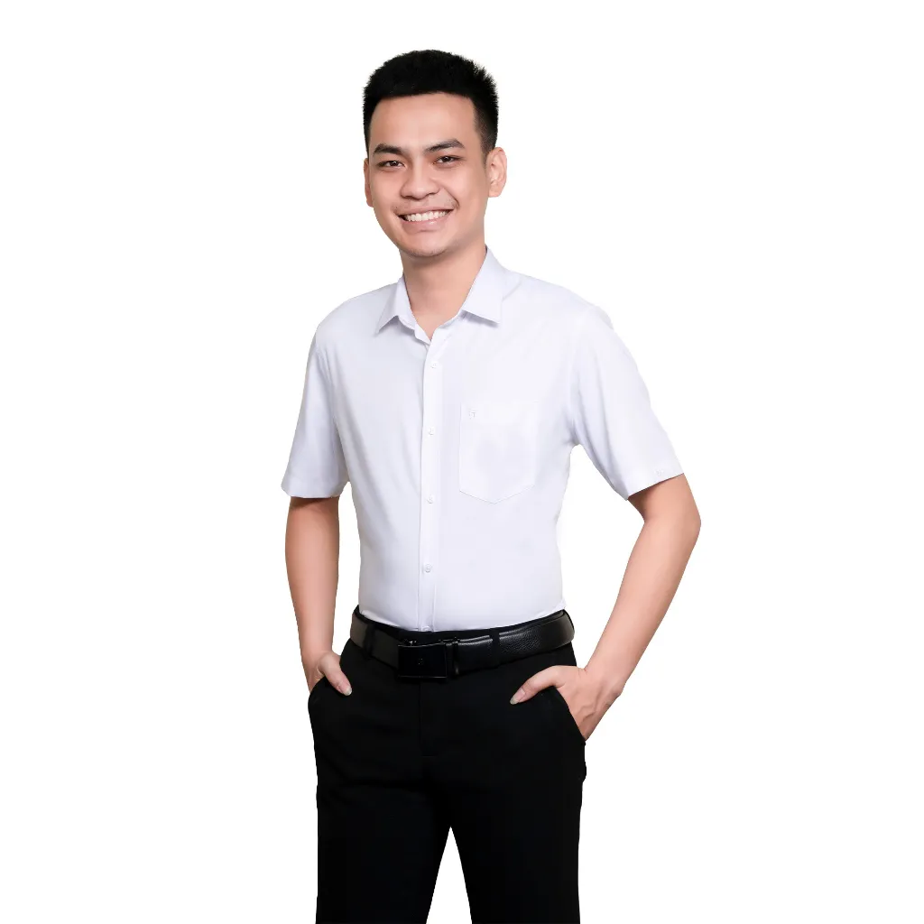 Ảnh Áo sơ mi nam 23ASM-990 ngắn tay trơn dáng suông chất liệu sợi tre nhiều màu Thái Hòa 3