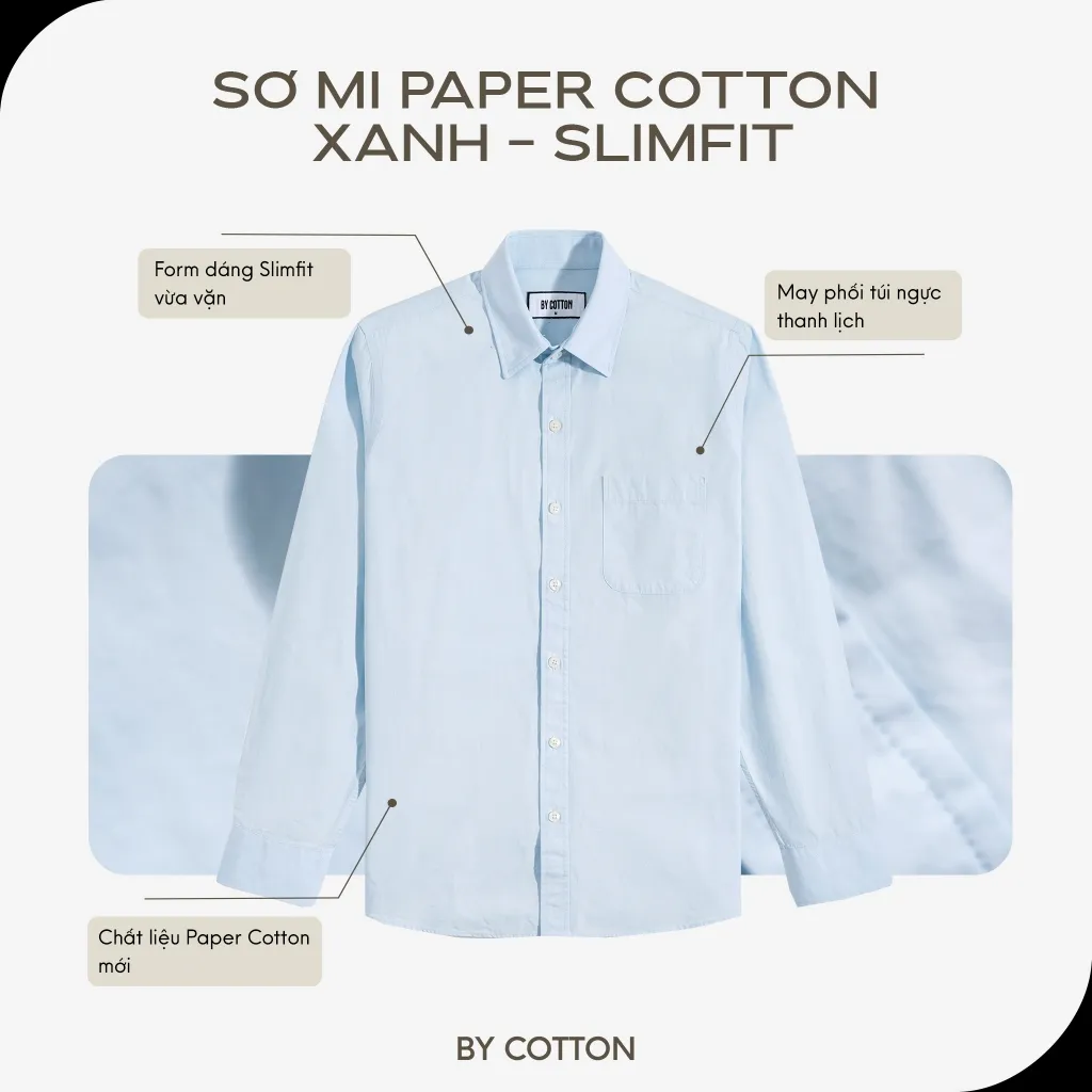 Ảnh Áo Sơ Mi Nam By Cotton Cao Cấp Dài Tay Oxford Phối Sọc Multi Color 1124 2