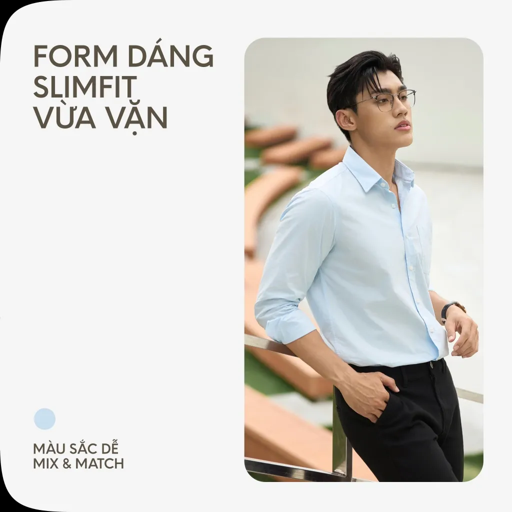 Ảnh Áo Sơ Mi Nam By Cotton Cao Cấp Dài Tay Oxford Phối Sọc Multi Color 1124 4