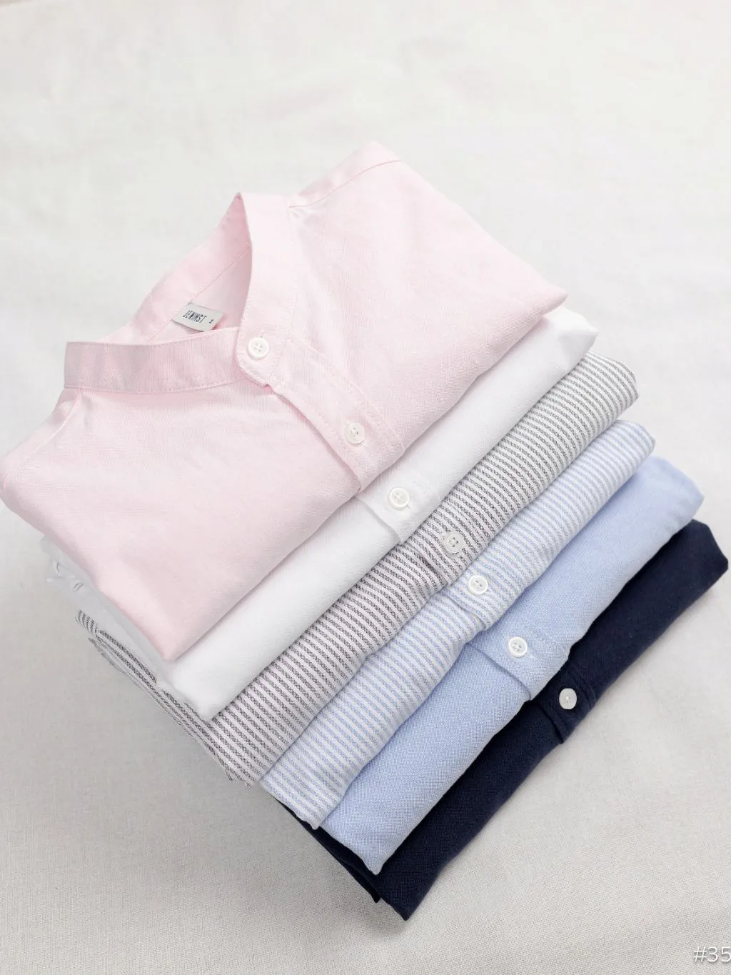 Ảnh Áo Sơ Mi Nam Cổ Trụ 355, Chất Liệu Cotton Oxford, Form Suông 1