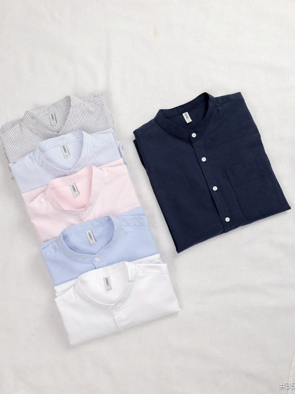 Ảnh Áo Sơ Mi Nam Cổ Trụ 355, Chất Liệu Cotton Oxford, Form Suông 2