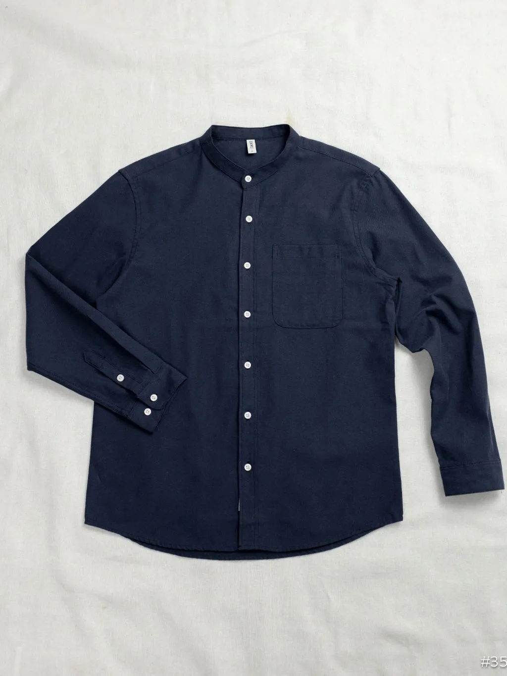 Ảnh Áo Sơ Mi Nam Cổ Trụ 355, Chất Liệu Cotton Oxford, Form Suông 3