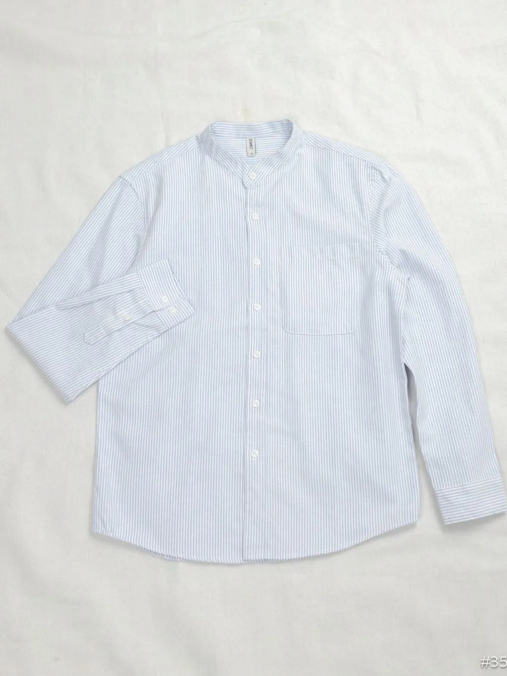 Ảnh Áo Sơ Mi Nam Cổ Trụ 355, Chất Liệu Cotton Oxford, Form Suông 4