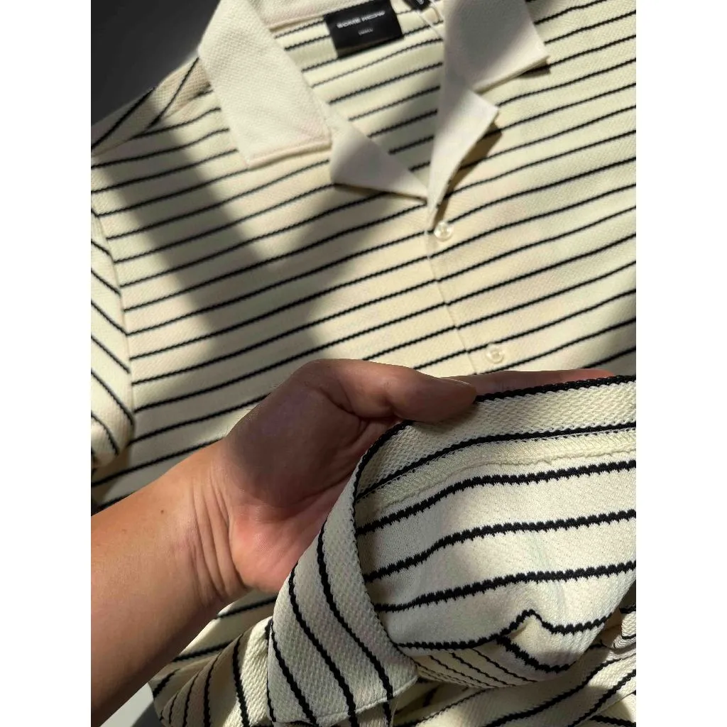 Ảnh Áo Sơ Mi Nam Cuban Horistripes, Chất Vải Polyester Thoải Mái , SM0153,SOMEHOW 4