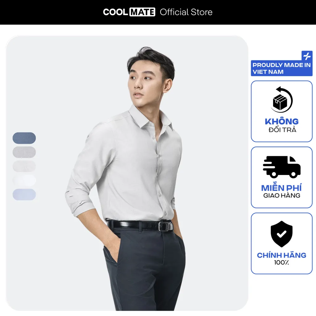 Ảnh Áo SƠ MI nam dài tay CaféDriS khử mùi hiệu quả Coolmate 1