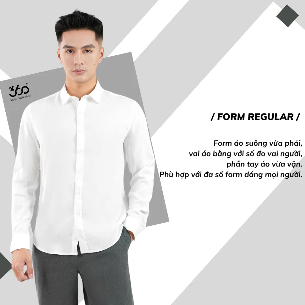 Ảnh Áo sơ mi nam dài tay cổ bẻ đũi xước 360 Boutique áo công sở đẹp đi học đi làm màu trắng đen trơn form rộng - STDOL429 4