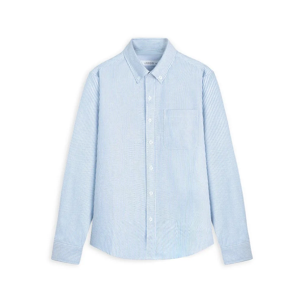 Ảnh Áo sơ mi nam dài tay kẻ sọc nhí vải oxford cao cấp LADOS-18126 phong cách hàn quốc, có túi, nhiều màu 1