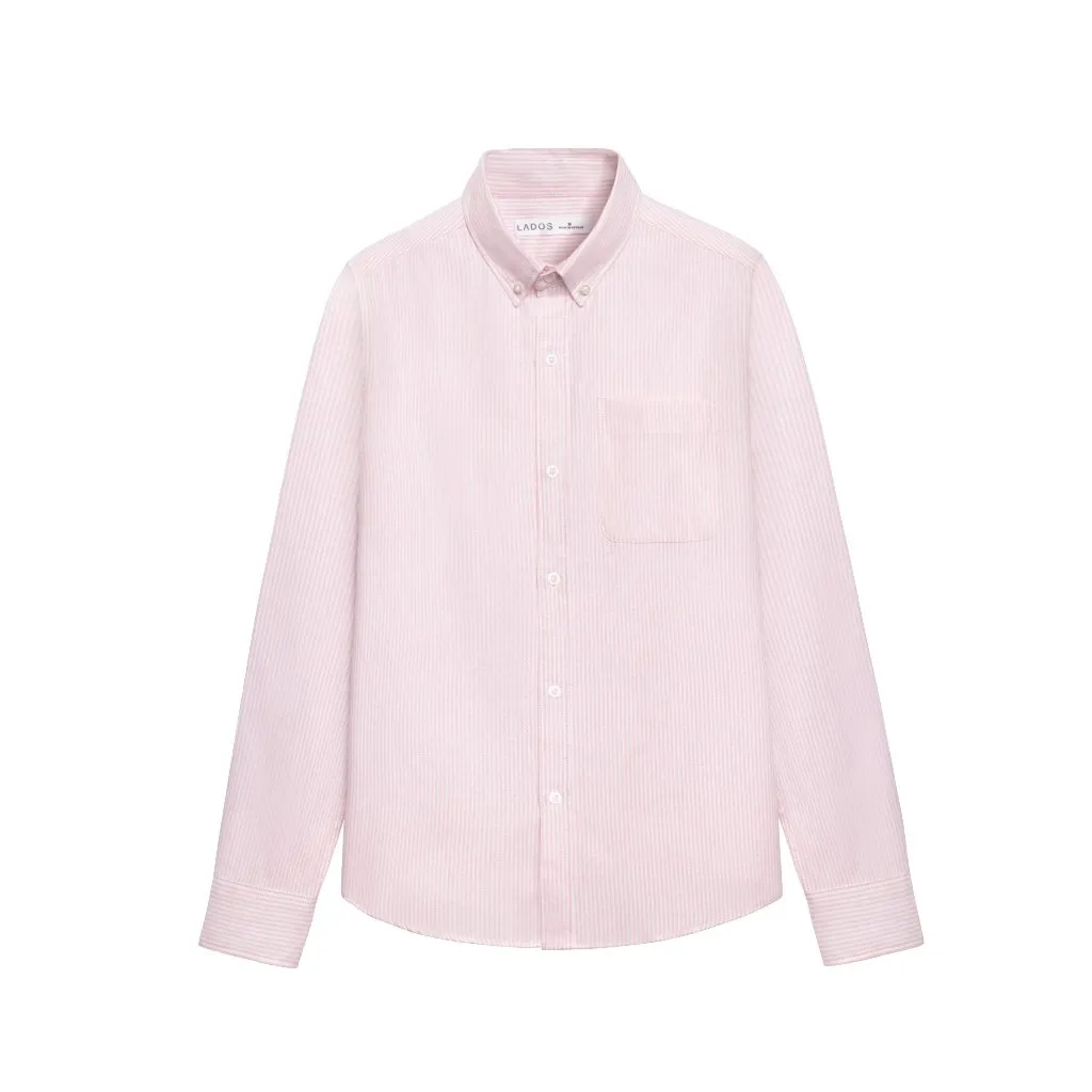 Ảnh Áo sơ mi nam dài tay kẻ sọc nhí vải oxford cao cấp LADOS-18126 phong cách hàn quốc, có túi, nhiều màu 2
