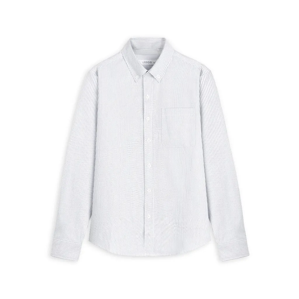 Ảnh Áo sơ mi nam dài tay kẻ sọc nhí vải oxford cao cấp LADOS-18126 phong cách hàn quốc, có túi, nhiều màu 3