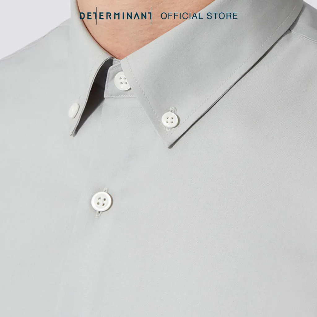 Ảnh Áo sơ mi nam DETERMINANT 100% Cotton siêu thấm hút chống sờn vải - C02 - màu xám nhạt 4