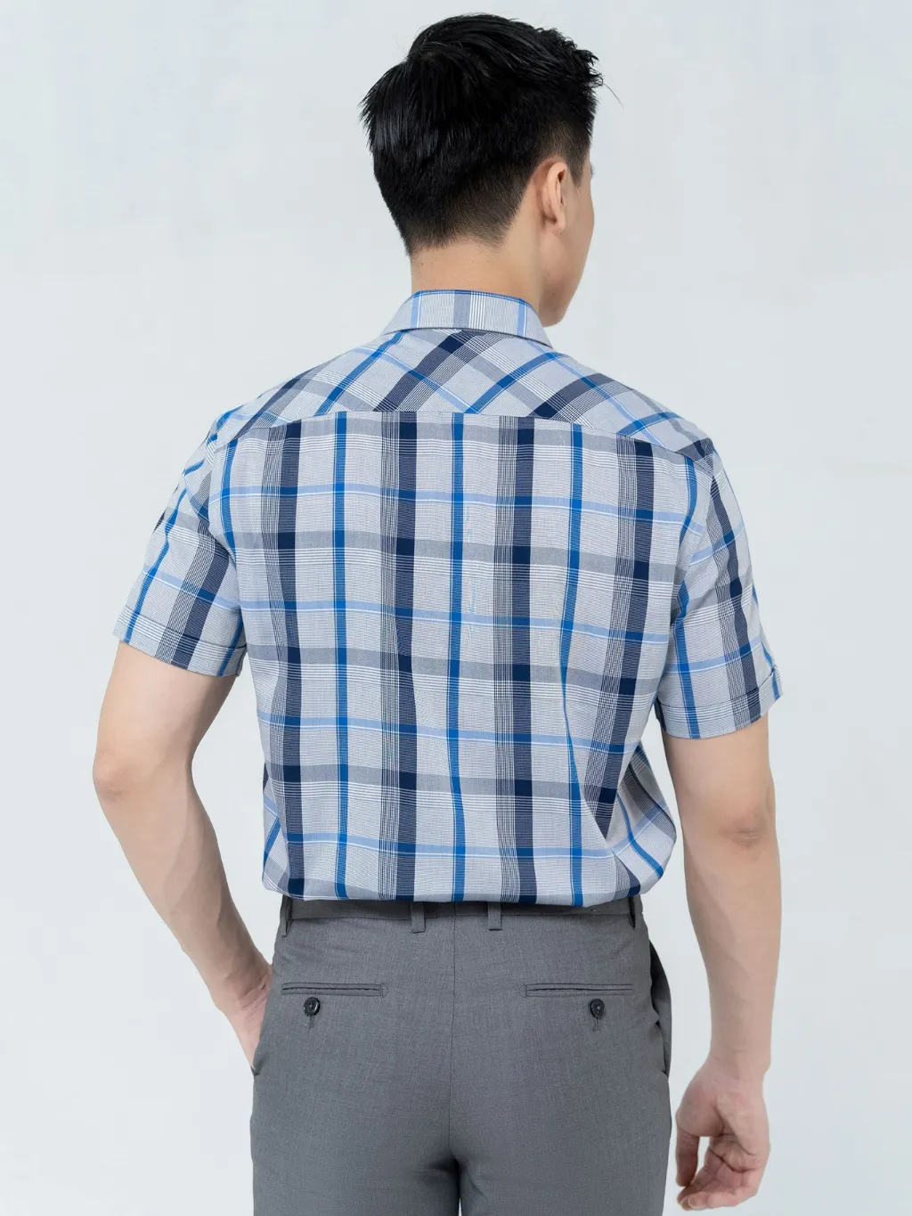 Ảnh Áo sơ mi nam DGC dáng suông có khả năng thấm hút tốt, chống kia UV, kháng khuẩn - SASNBC35M 3