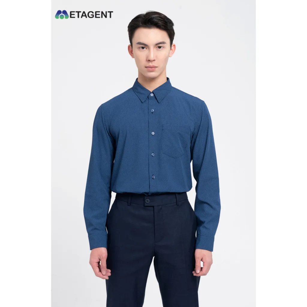 Ảnh Áo sơ mi nam họa tiết kẻ dáng Regular Fit Metagent MS 17E3771 2