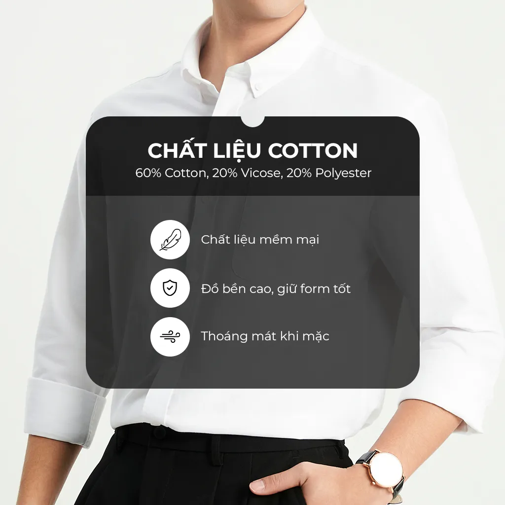 Ảnh Áo Sơ Mi Nam KRIK Form Dáng SLimfit Chất Liệu Cao Cấp Mềm Mại Thiết Kế Cổ Đức Tinh Tế Sang Trọng SD3228 2