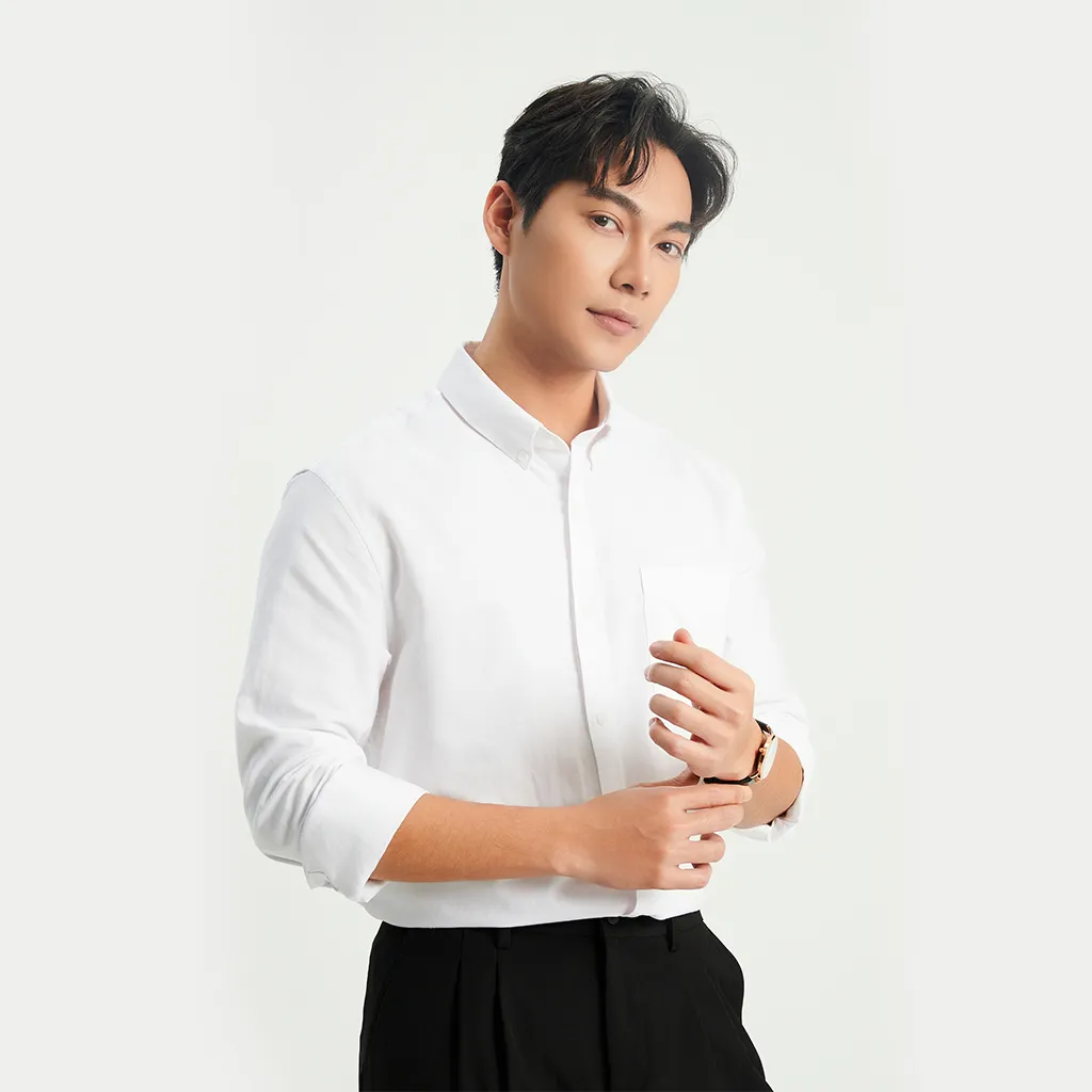 Ảnh Áo Sơ Mi Nam KRIK Form Dáng SLimfit Chất Liệu Cao Cấp Mềm Mại Thiết Kế Cổ Đức Tinh Tế Sang Trọng SD3228 3