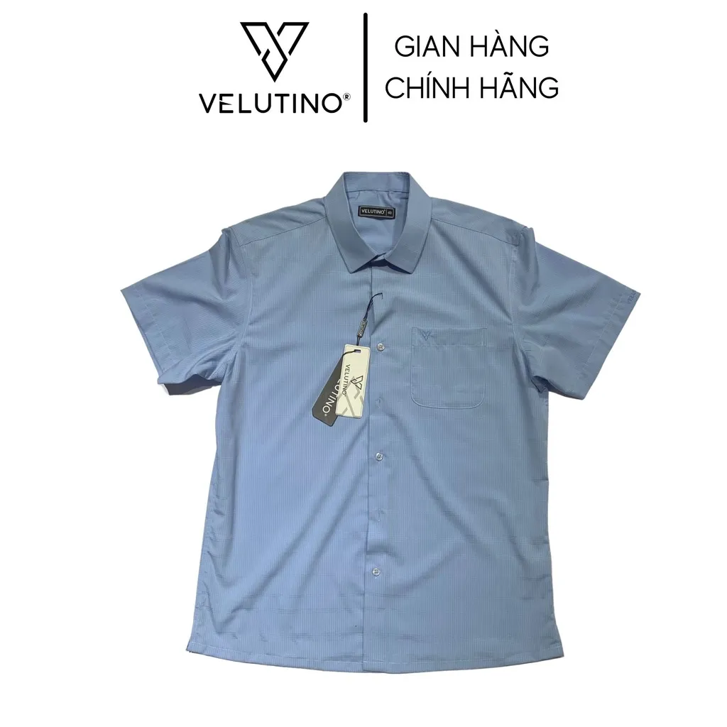 Ảnh Áo sơ mi nam ngắn tay Velutino công sở cao cấp mềm mịn sang trọng SMC212 1