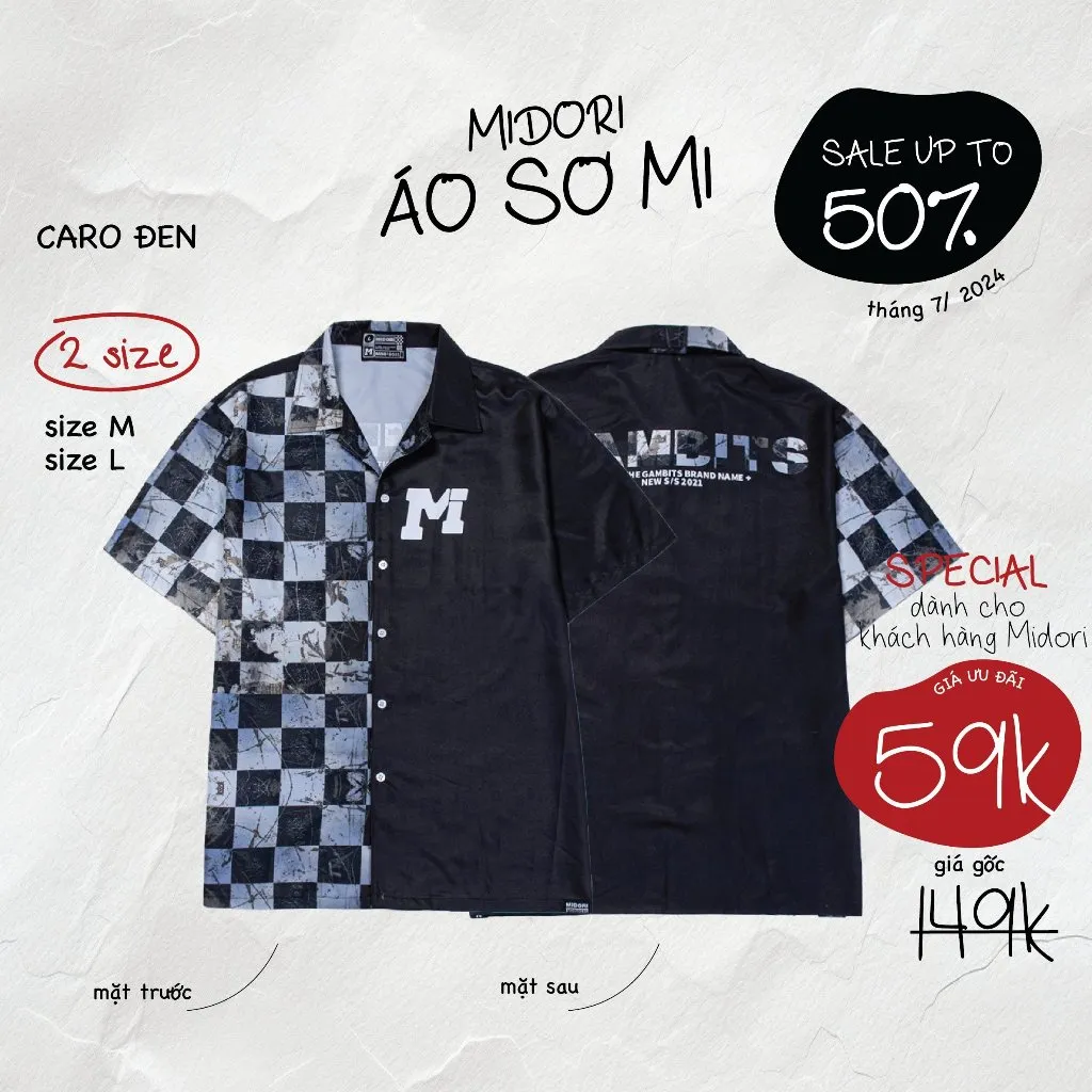 Ảnh Áo Sơ Mi nam nữ Hoạ Tiết Tay Ngắn Cổ Vest Uniex Thời Trang Vải Lụa Local Brand M Studio 2