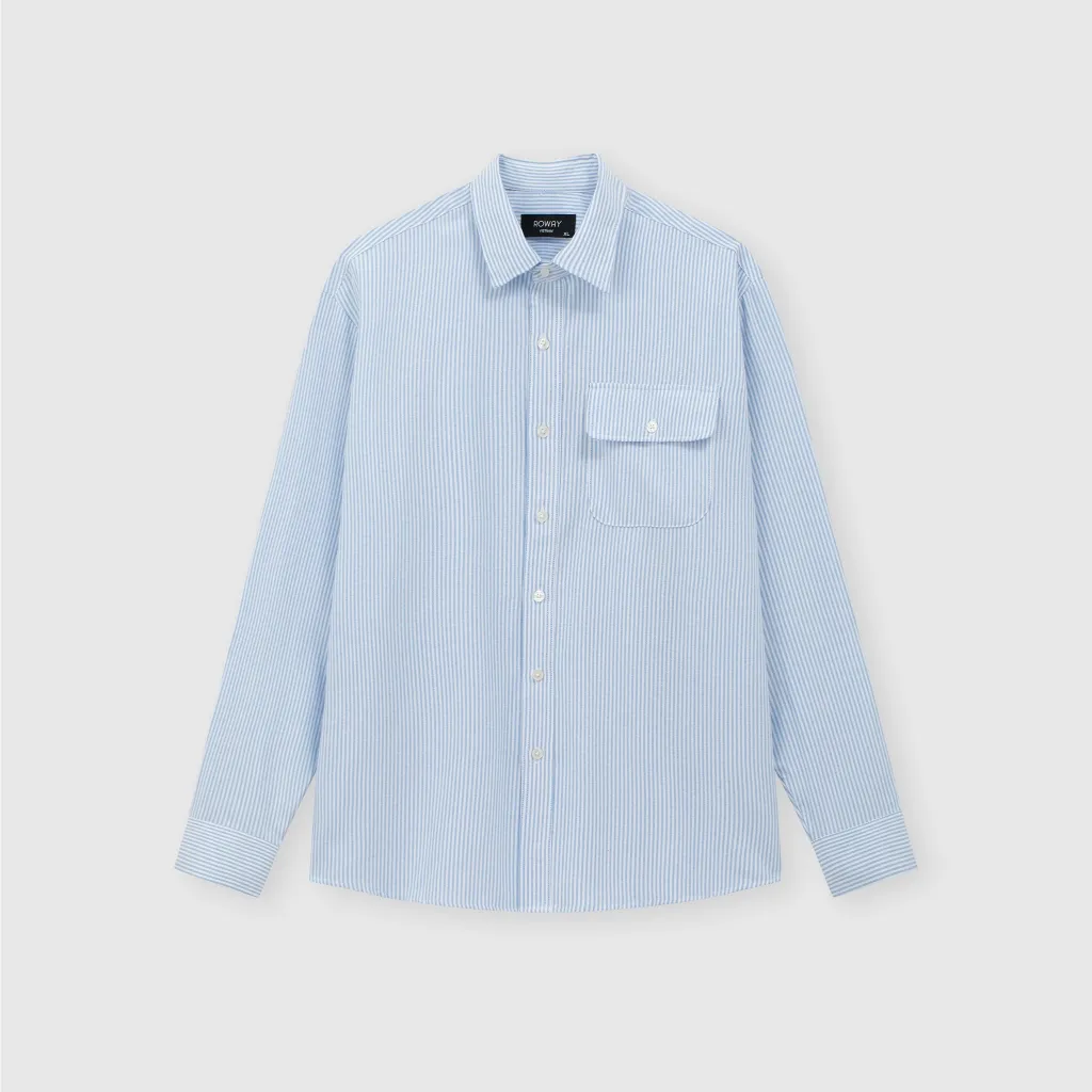 Ảnh Áo sơ mi nam ROWAY form regular | dài tay Oxford 2