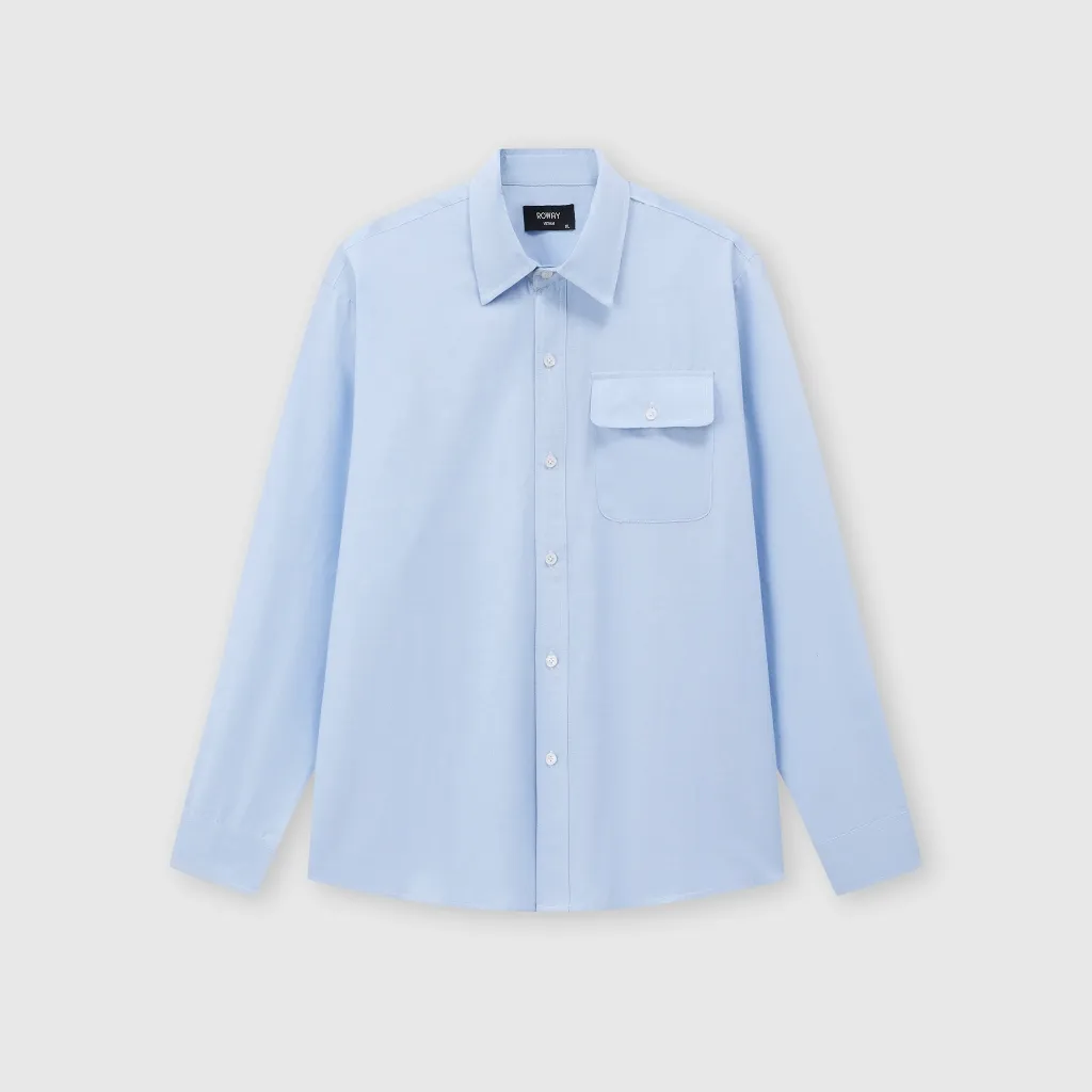 Ảnh Áo sơ mi nam ROWAY form regular | dài tay Oxford 4