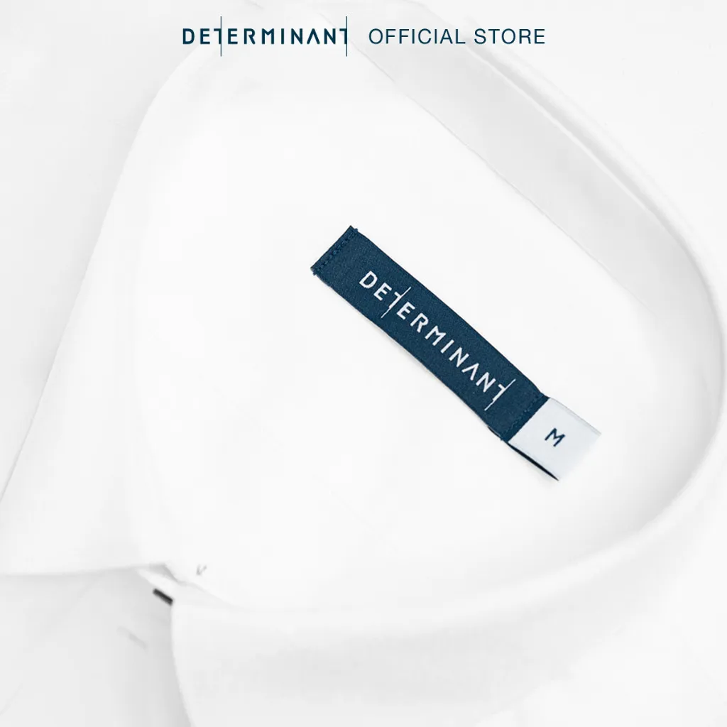 Ảnh Áo sơ mi nam tay dài DETERMINANT 100% cotton mềm mại thấm hút tốt - 202 - màu trắng 4