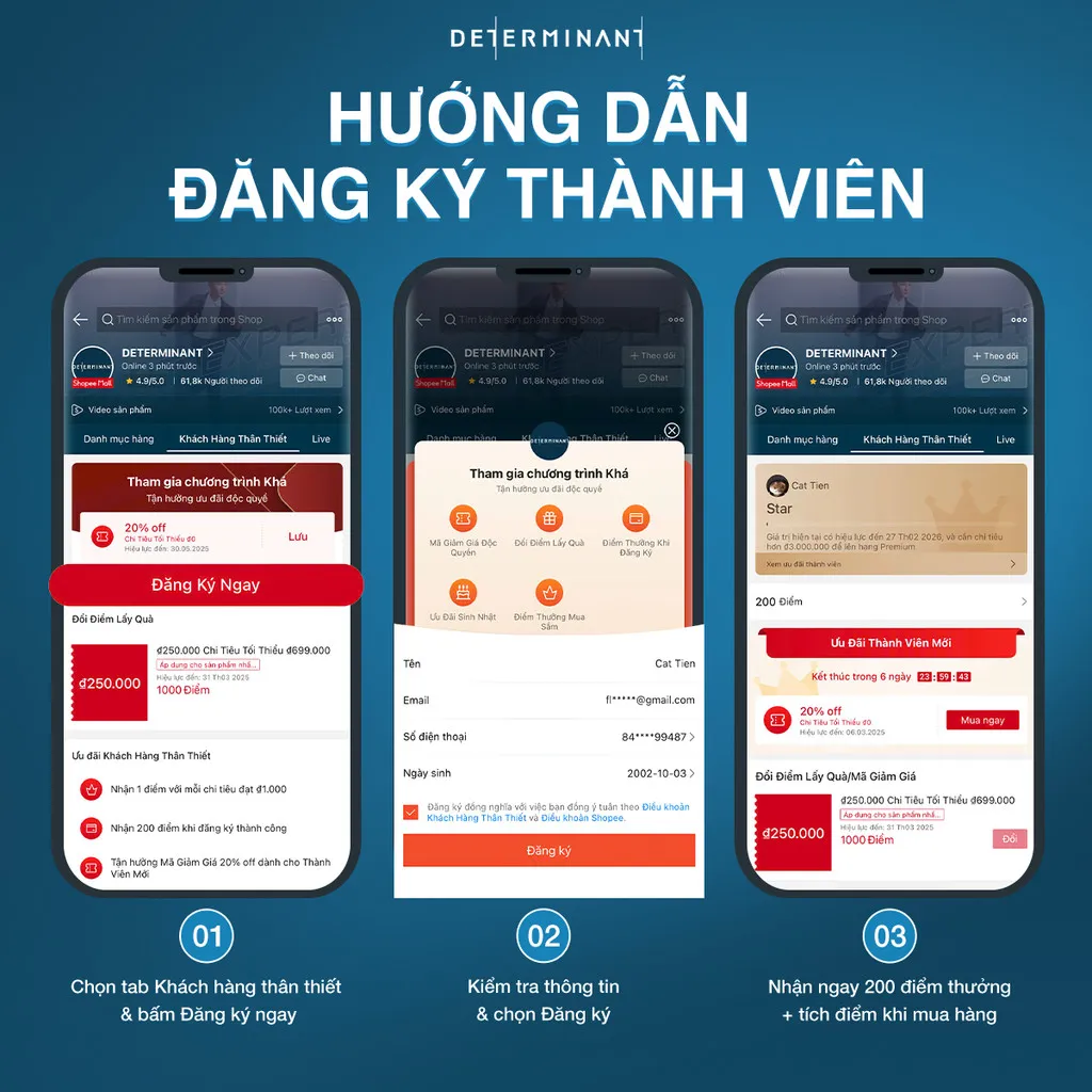 Ảnh Áo sơ mi nam tay dài DETERMINANT 100% cotton siêu dài - công nghệ Visdry, chống nhăn -  SS01 - màu xanh 1