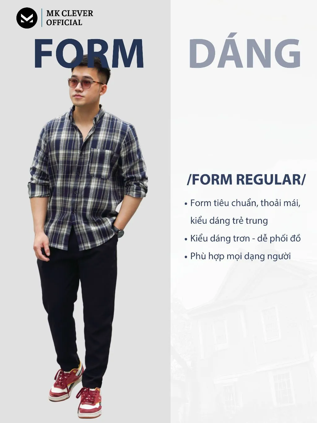 Ảnh Áo Sơ Mi Nam Tay Dài Flannel Logan MKCLEVER Chất liệu vải thô mặt dạ, mặc basic, dáng slim trẻ trung, mềm mịn 4