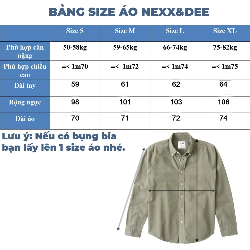 Ảnh Áo sơ mi nam tay dài kẻ sọc nhỏ vải Oxford công sở denim Nexx&Dee SM06 2