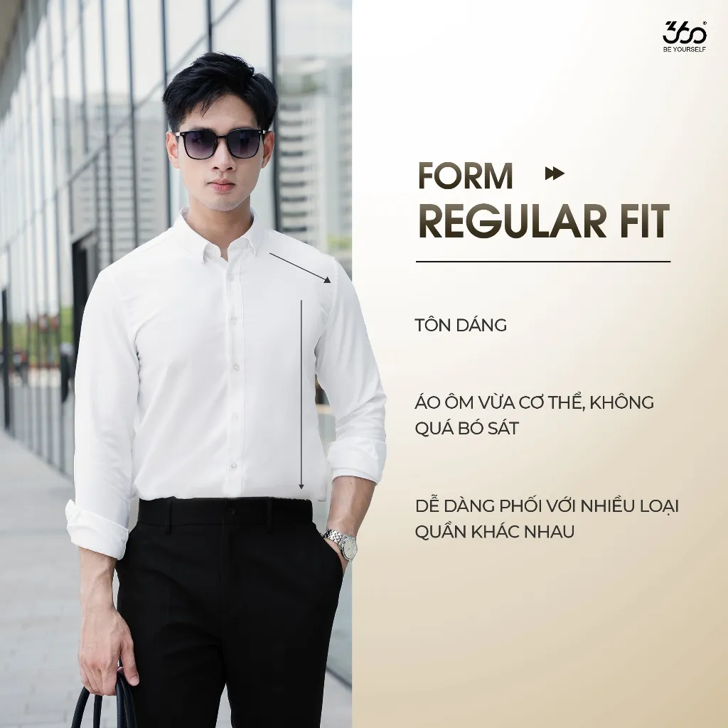 Ảnh Áo sơ mi nam tay dài vải lụa 360 Boutique sơ mi kiểu dáng Hàn Quốc, màu đen trắng xanh xám STDOL517 2