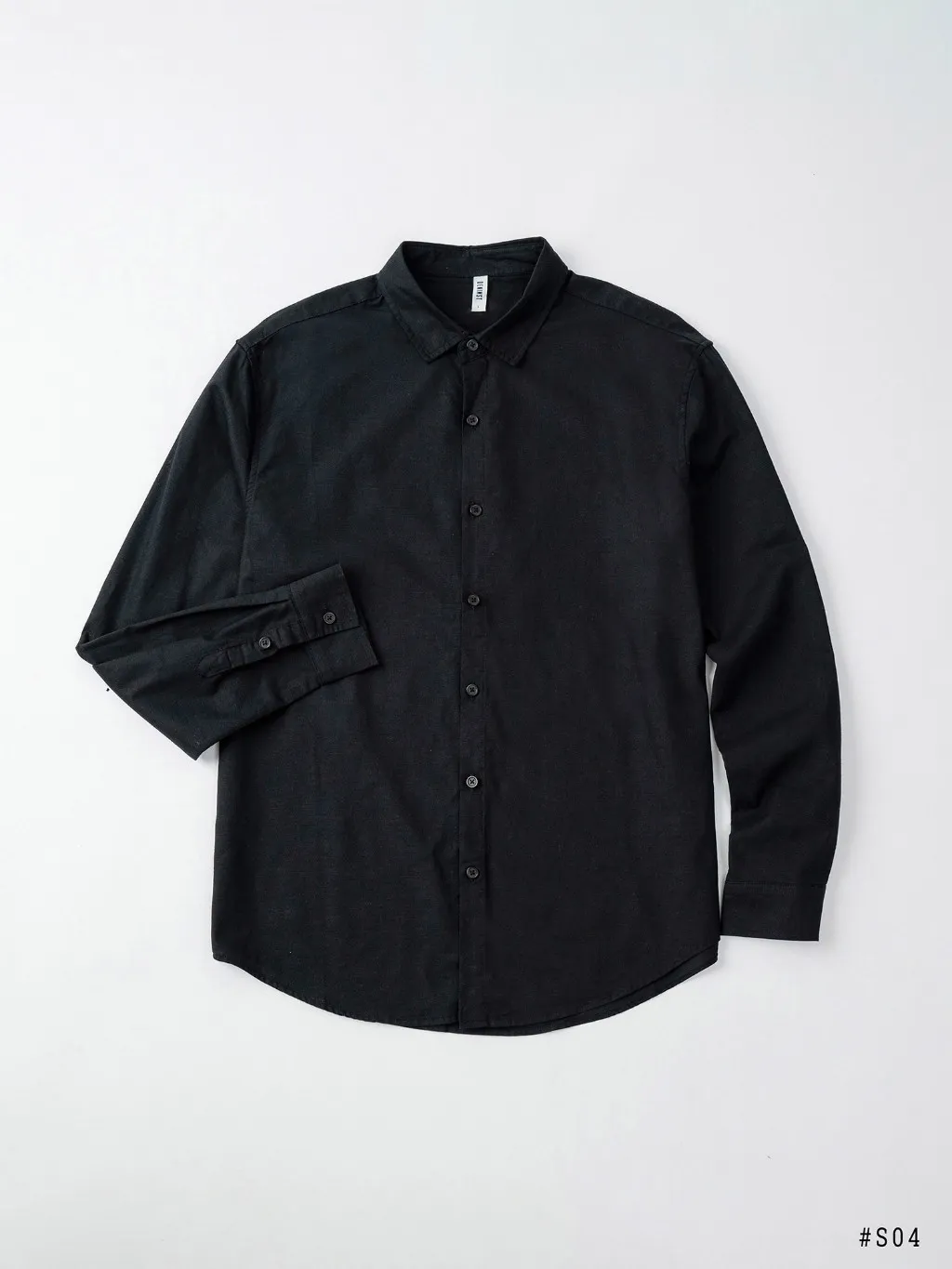 Ảnh Áo Sơ Mi Nam Trơn DENIMST S04, Chất Đũi Mềm Mát 2