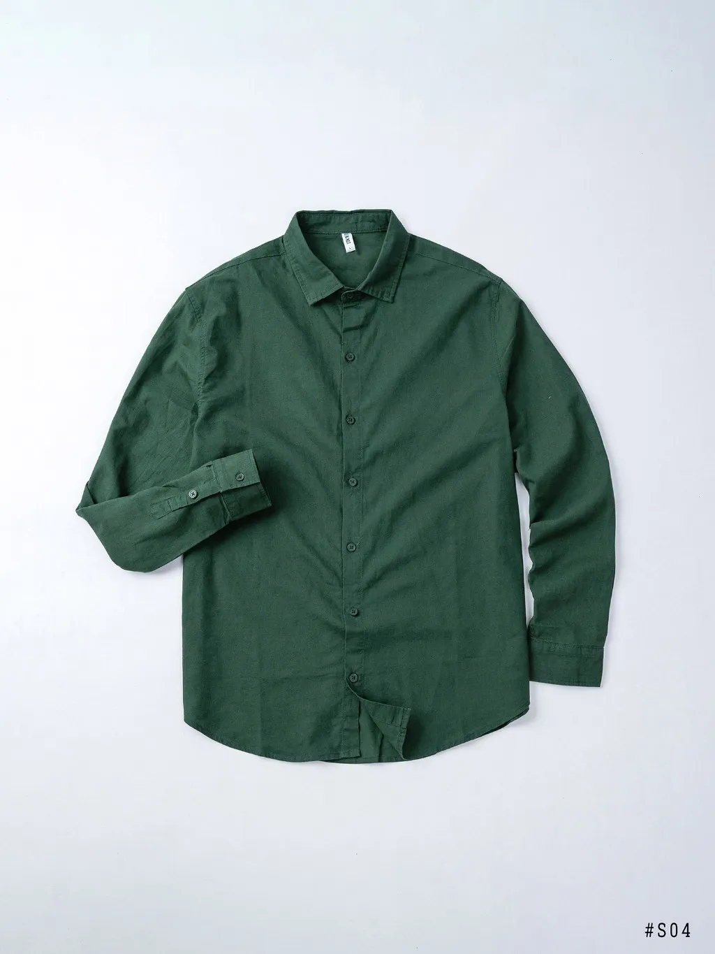 Ảnh Áo Sơ Mi Nam Trơn DENIMST S04, Chất Đũi Mềm Mát 4